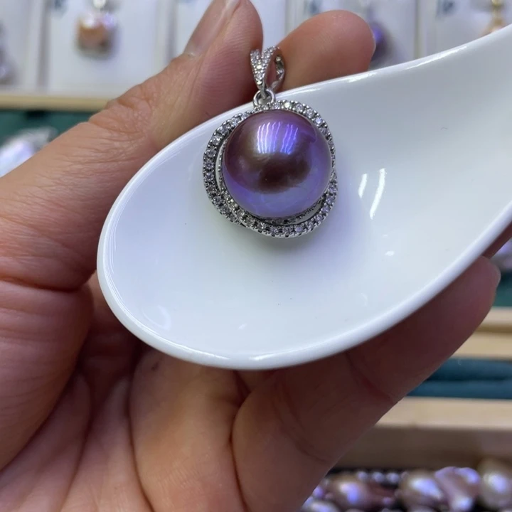 淡水珍珠吊坠(不含链)合金