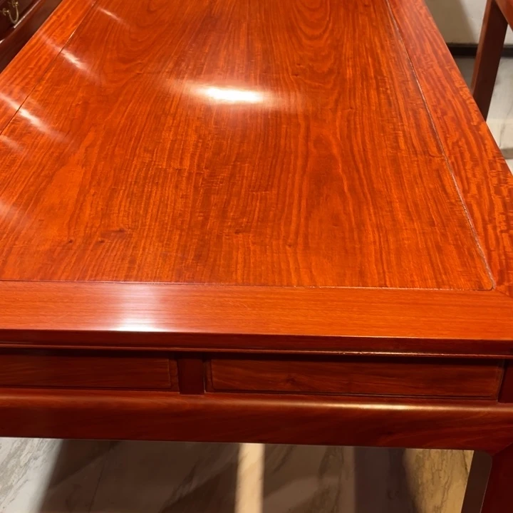 韦***文花梨木类案台缅甸花梨木圈椅尾款