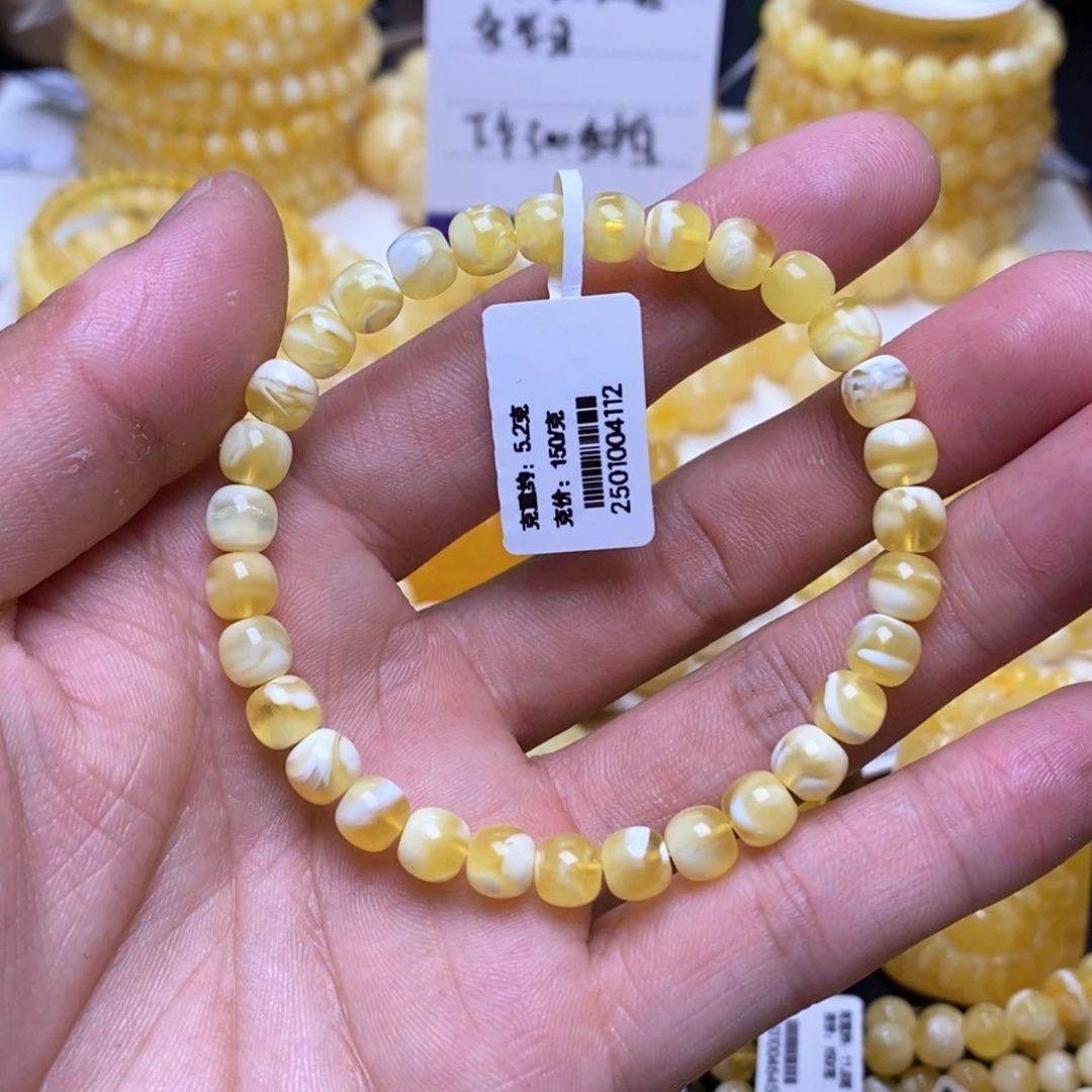 【闪购商品】蜜蜡裸石未镶嵌6+老型手串