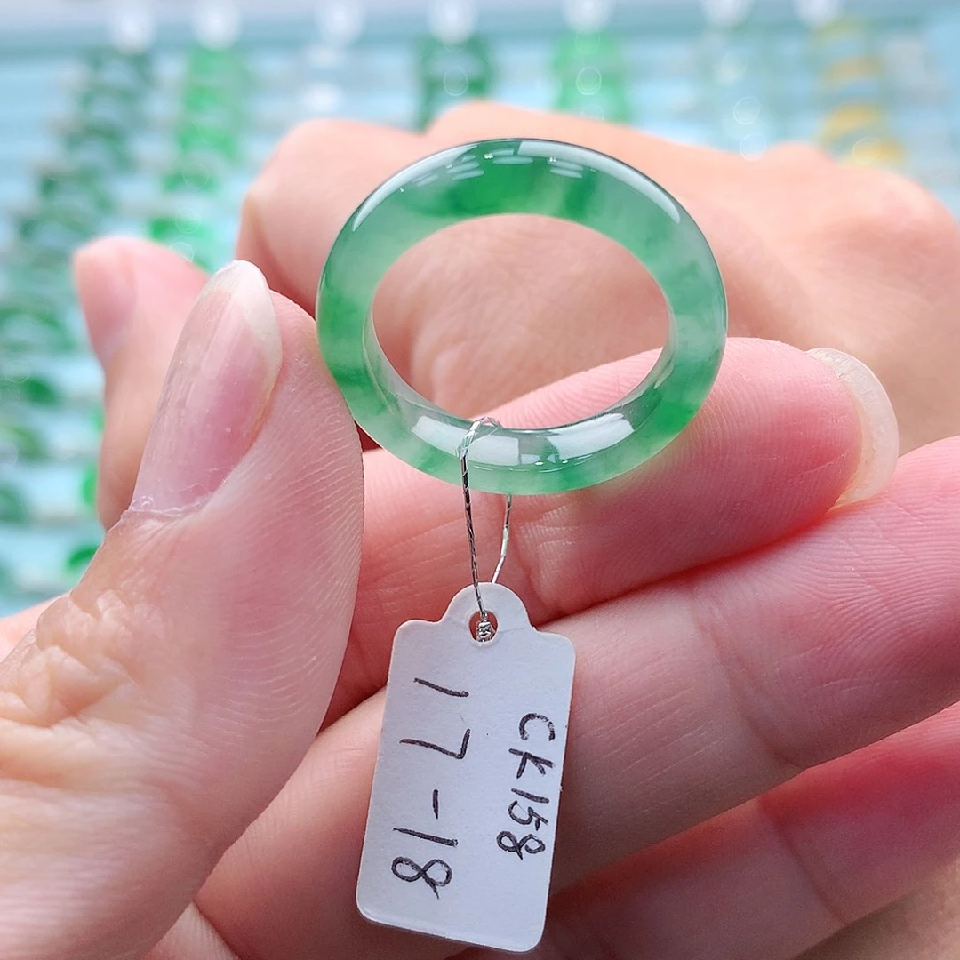 翡翠戒指未镶嵌缅甸翡翠A货