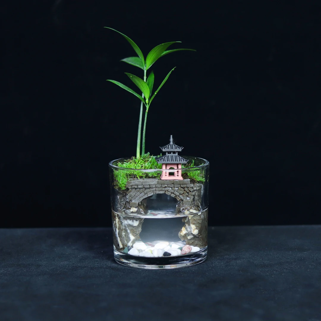 【江南】室内桌面山水微景观可拆卸创意绿植家居摆件植物10*10cm