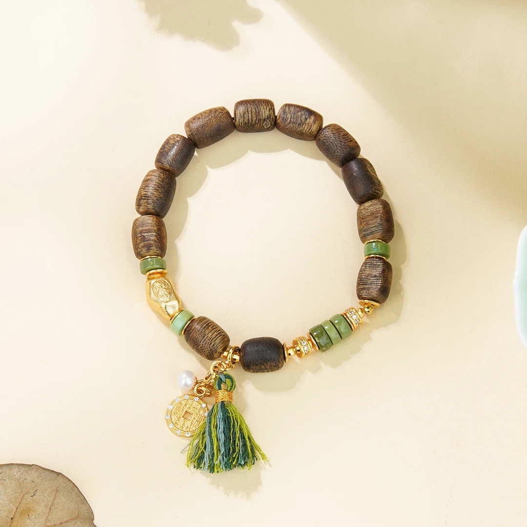 沉香绿奇DIY绿松珍珠单圌/CX00179