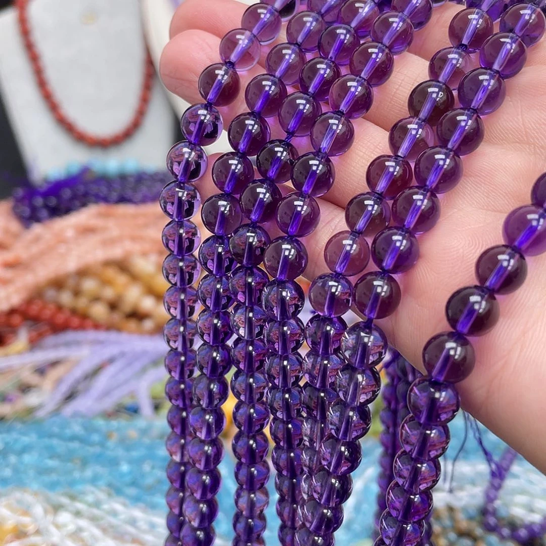 玛瑙/玉髓未镶嵌半成品7a紫水晶8mn