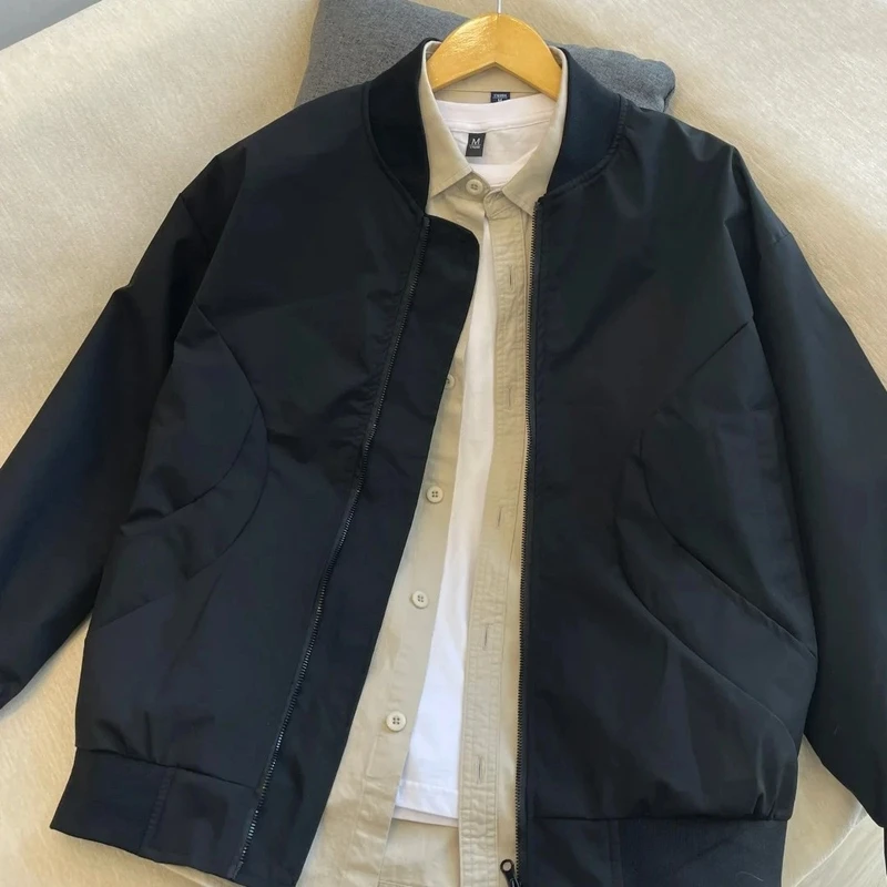 春季新款帅气百搭棒球服男外套潮流休闲短款立领上衣高端男女夹克