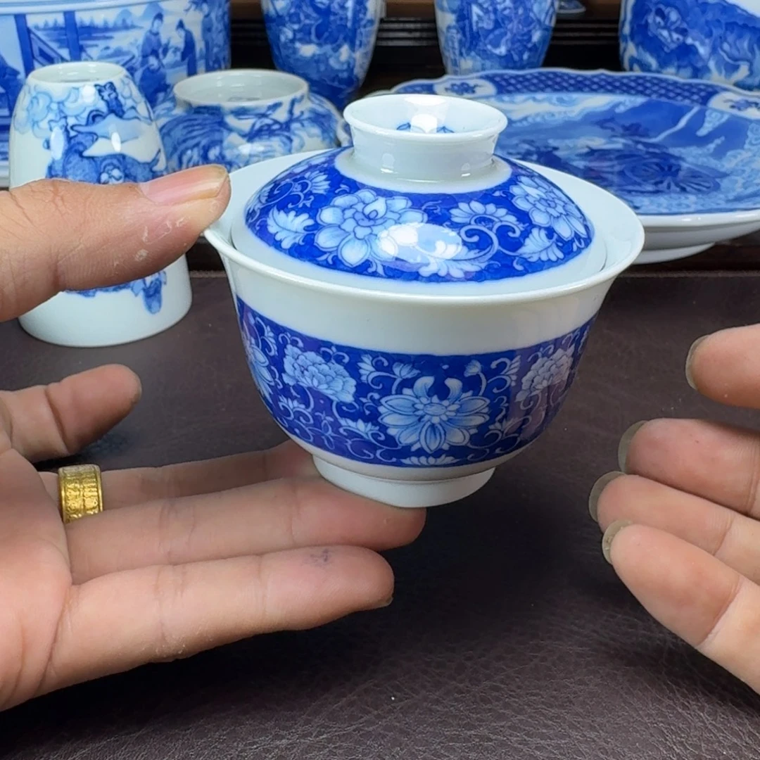 千***然瓷片当代景德镇陶瓷手绘茶具