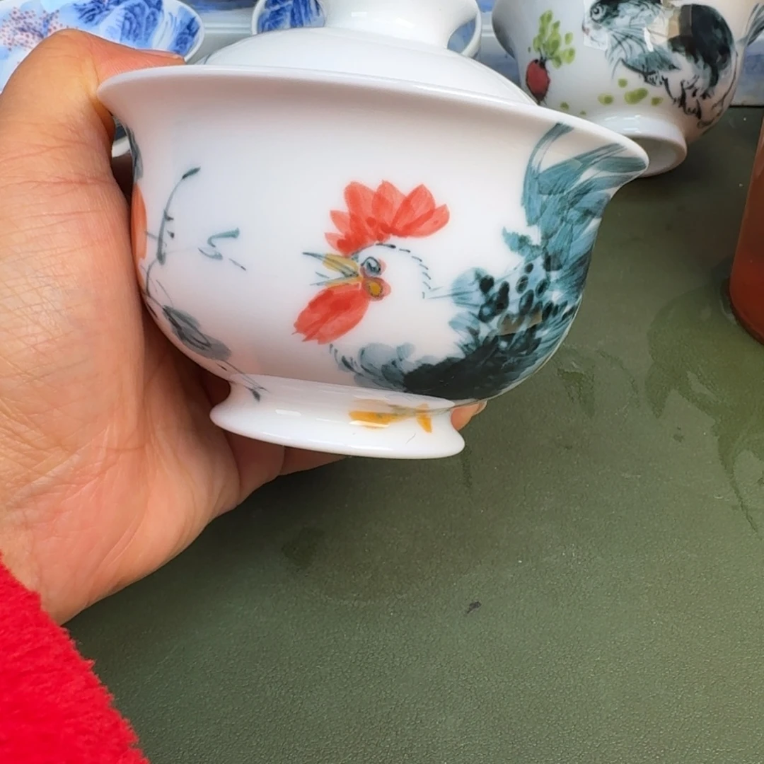 瓷景德镇纯手绘茶具圆圆225