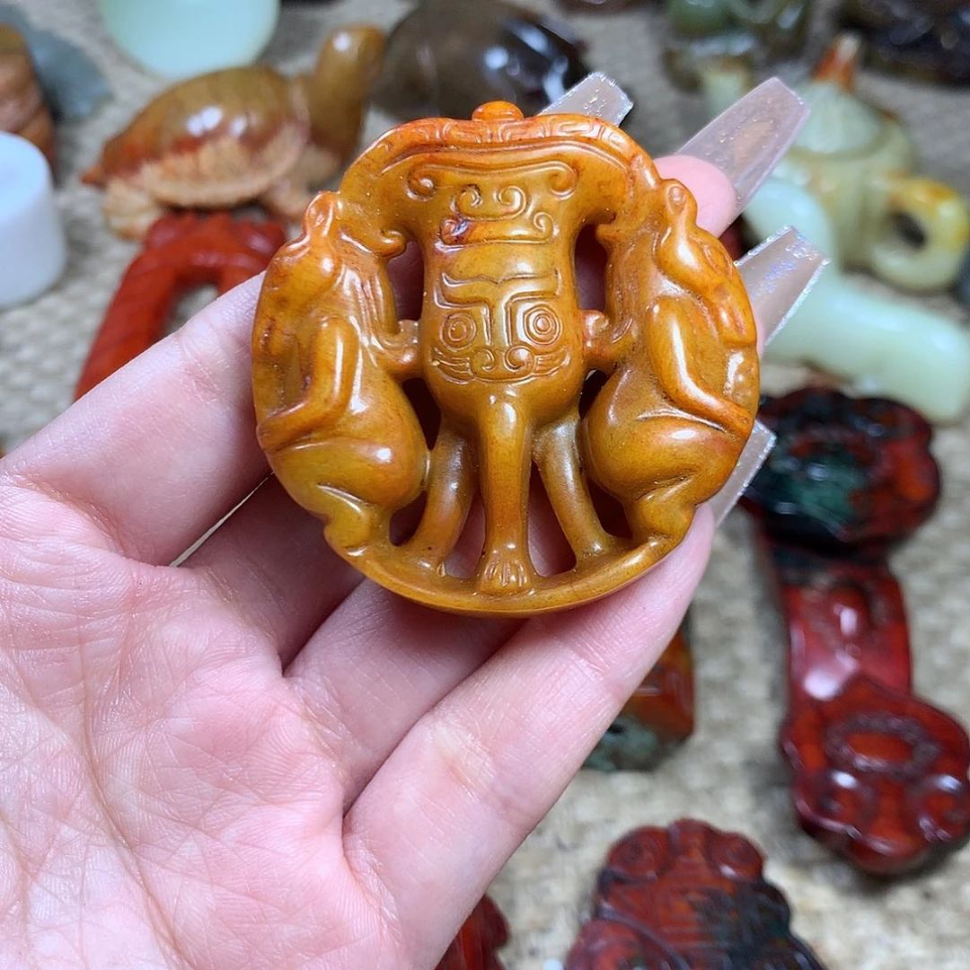 白玉菩提吊坠挂件