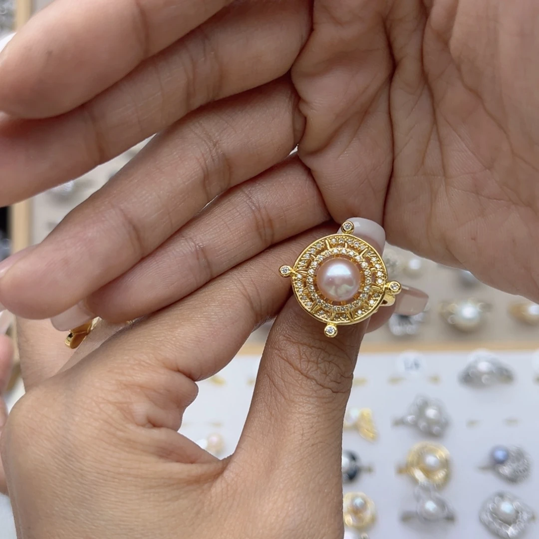 钰***而合金淡水珍珠戒指