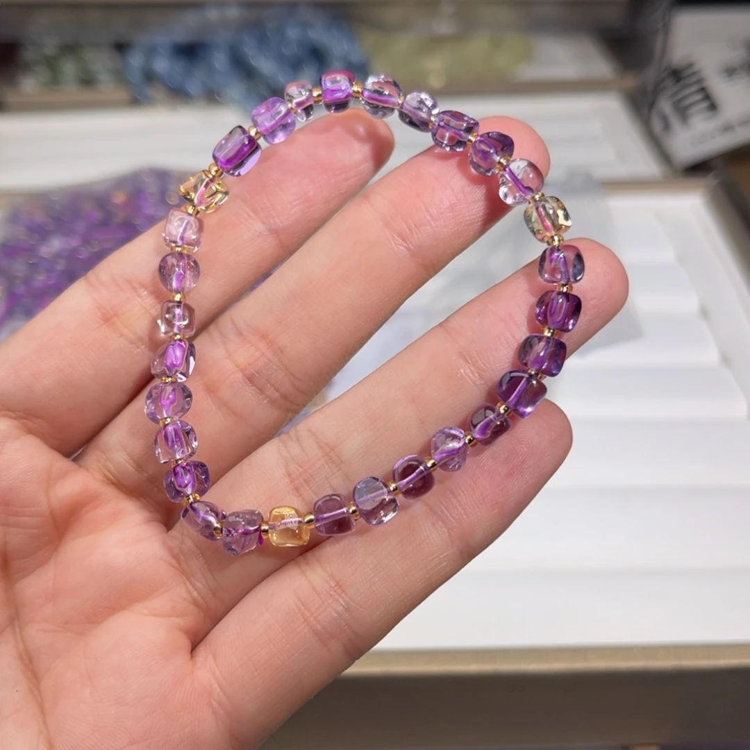 水晶手链未镶嵌紫水晶009