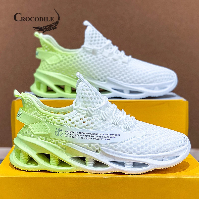 鳄鱼恤凉鞋男鞋夏季2025新款网面透气镂空外穿网鞋薄款轻便沙滩运