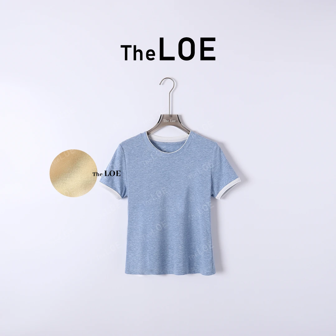 TheLOE/布拉安妮 简约时尚撞领天丝羊毛T#02.22T-G3734