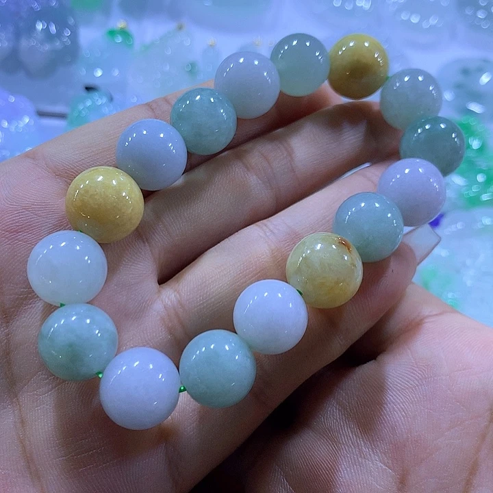 颈饰未镶嵌翡翠天然翡翠A货手串