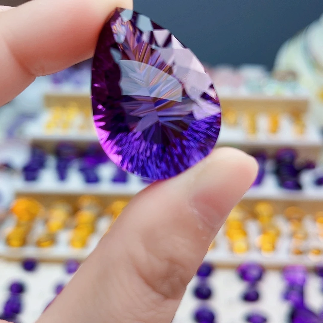 水晶珠宝半成品未镶嵌天然保真裸石定制