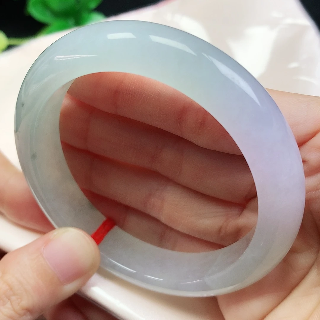 未镶嵌手镯翡翠55.7圈口冰春彩630