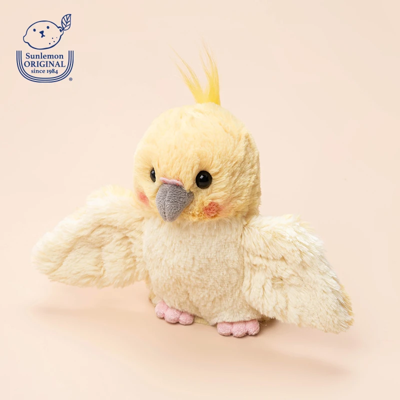 日本品牌sunlemonfluffies系列仿真澳洲鹦鹉玩偶毛绒公仔安抚礼物