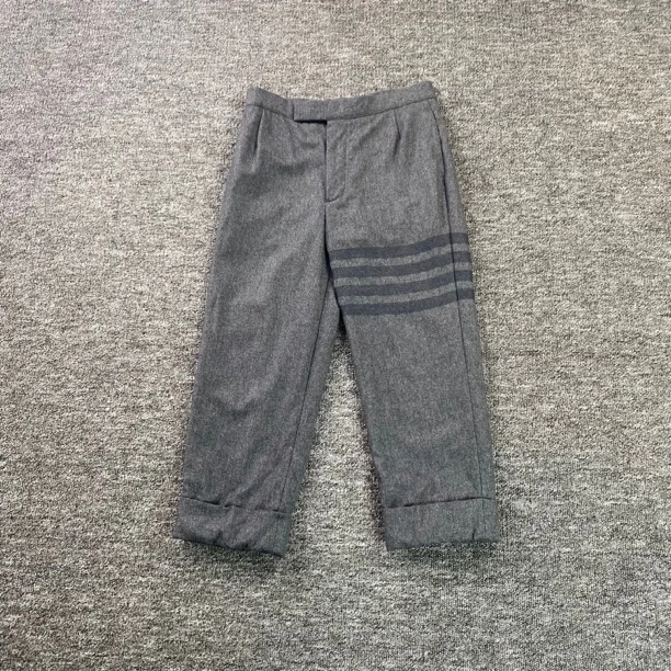 99新 THOMBROWNE 4981/灰色格雷系经典条纹休闲裤/3码