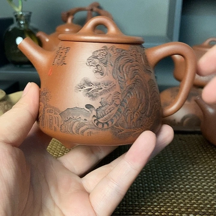 茶壶紫砂暖**阳杨喜雨高老虎,微瑕处理