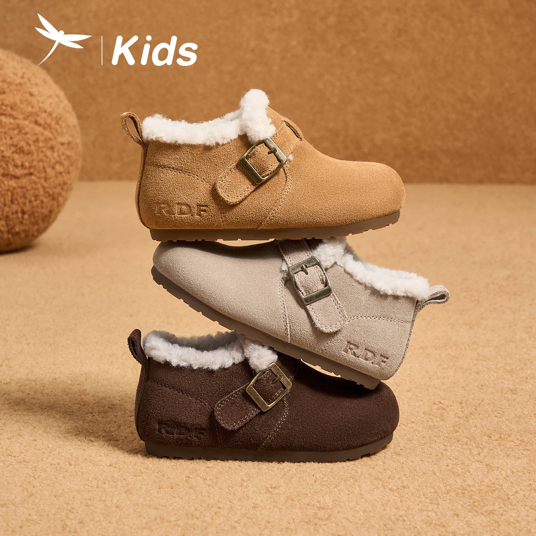 女童鞋2025秋冬季新款棉鞋高帮毛毛鞋勃肯鞋加绒二棉鞋