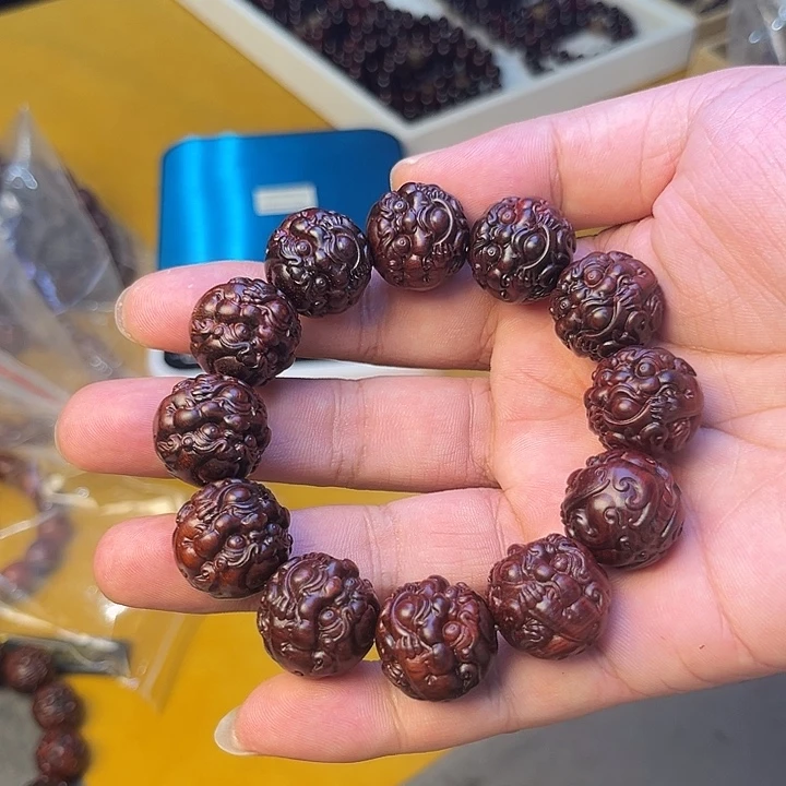 小叶紫檀手串/手链2.0精工貔貅手串