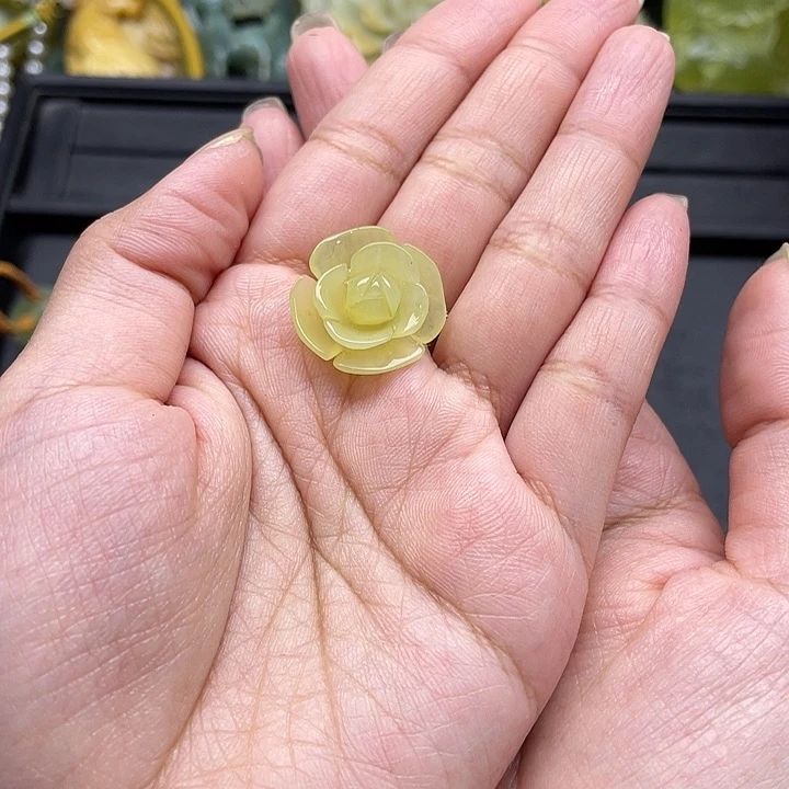 蛇纹石玉戒指合金恋***✨