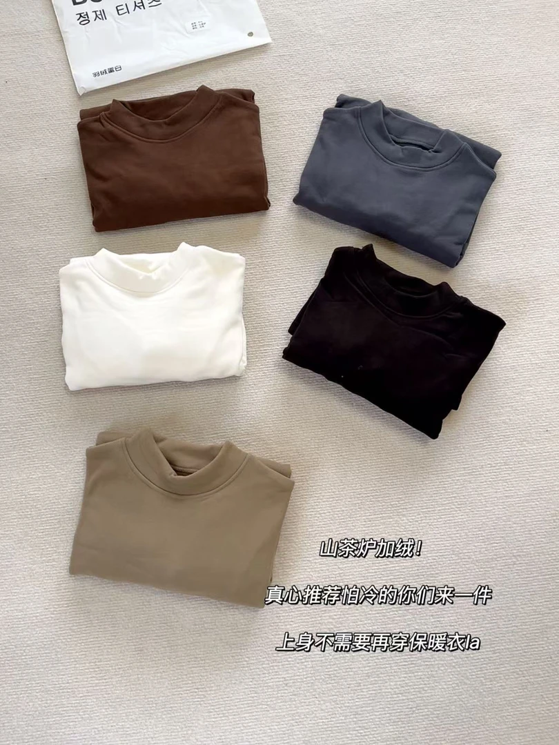 SIMIDA私密搭  山茶炉加绒打底上衣