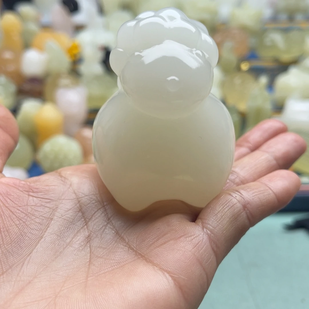 随***心玉天然桌面小摆件