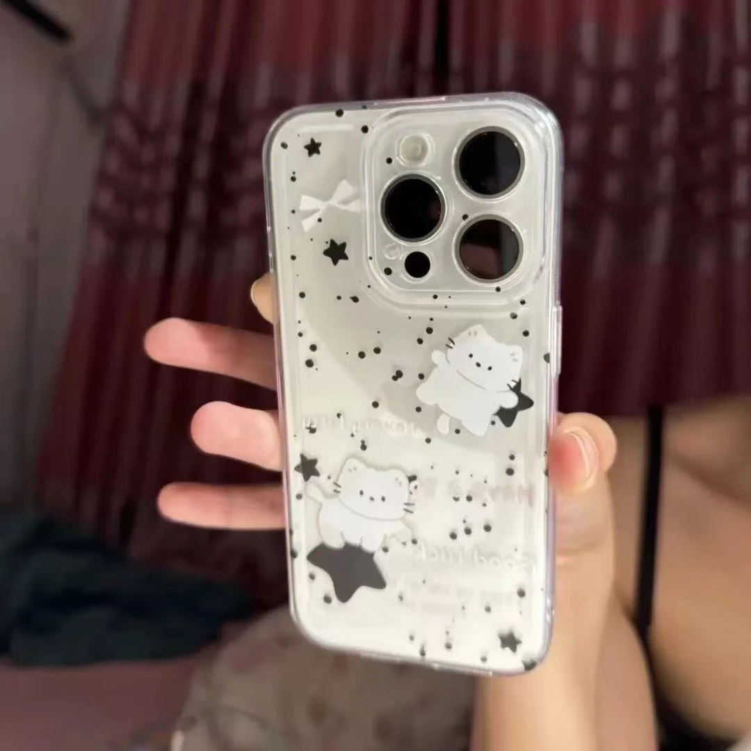 英文星星适用苹果iphone小米15promax防摔vivo华为oppo手机壳女