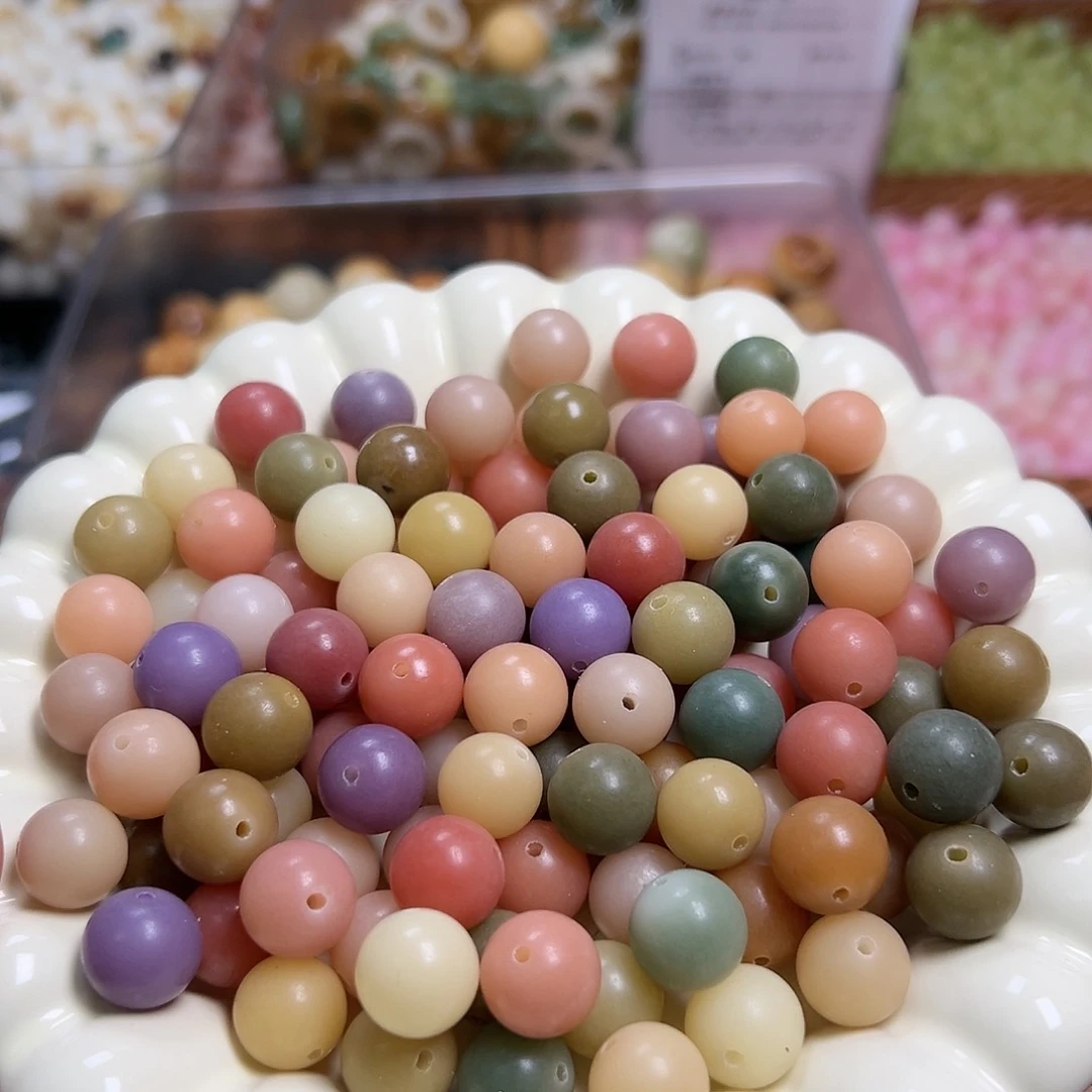 菩提根/象牙果吊坠200颗卡12马卡龙圆珠