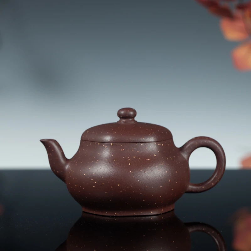 宜兴紫砂铺砂六方君德壶160cc!全手定制专拍!定金!泥料刻绘可选!