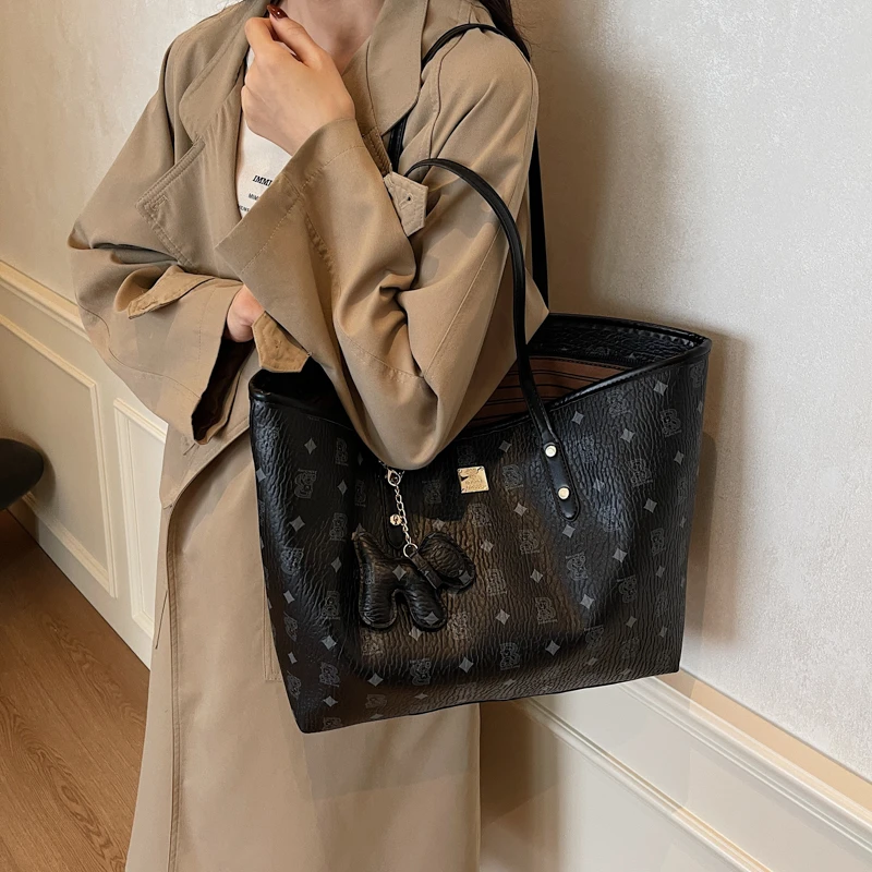 休闲通勤复古大容量包包女2025新款百搭托特包