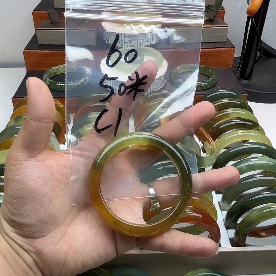 蛇纹石玉合金手镯斯*