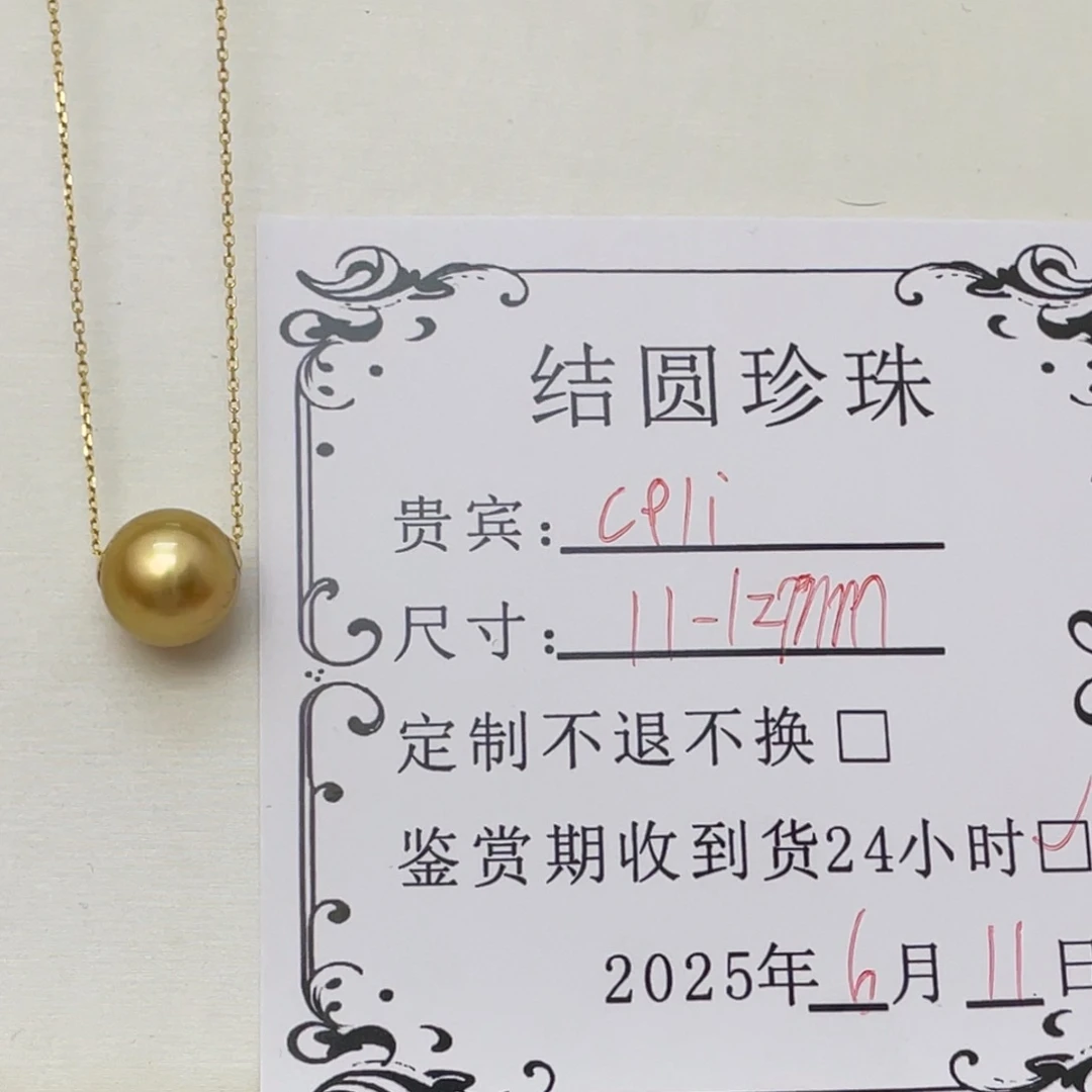 银S925镶嵌海水珍珠颈饰C**i