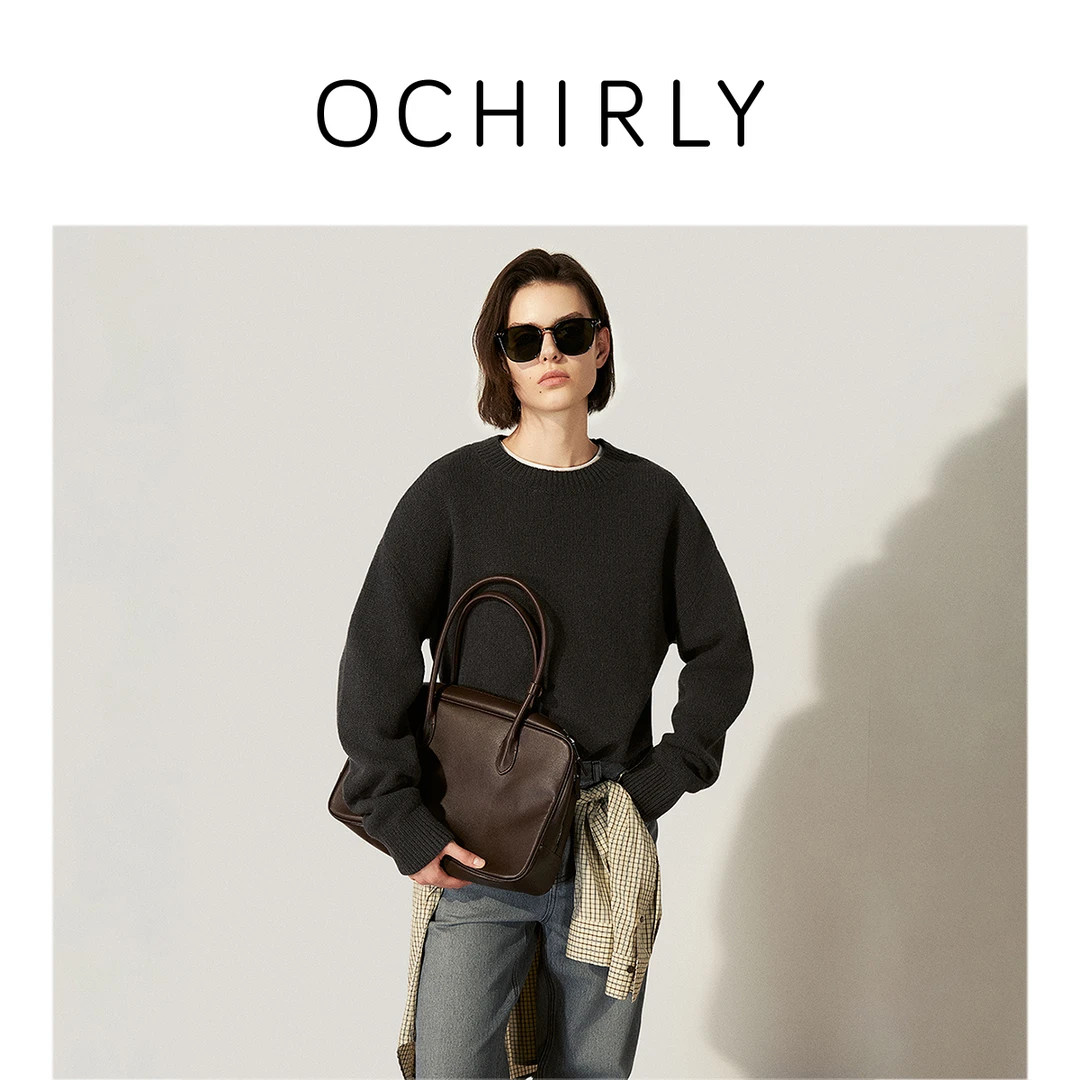 【季末折扣】欧时力澳大利亚进口羊毛毛衣上衣松弛感2025秋冬新品