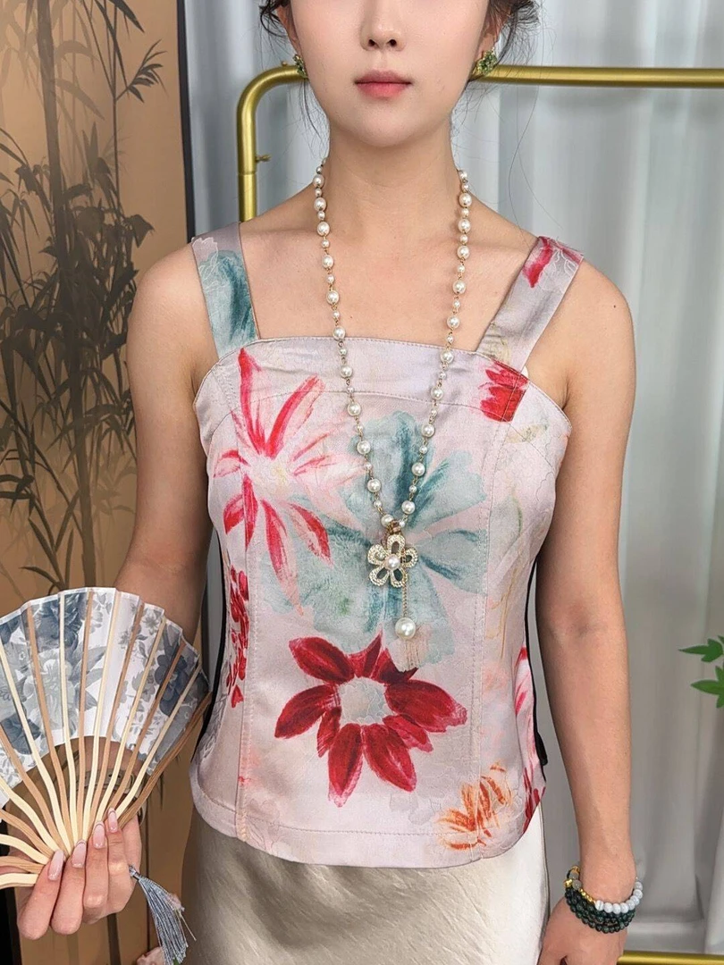 【双面双穿】2025夏季新款新国风新中式吊带