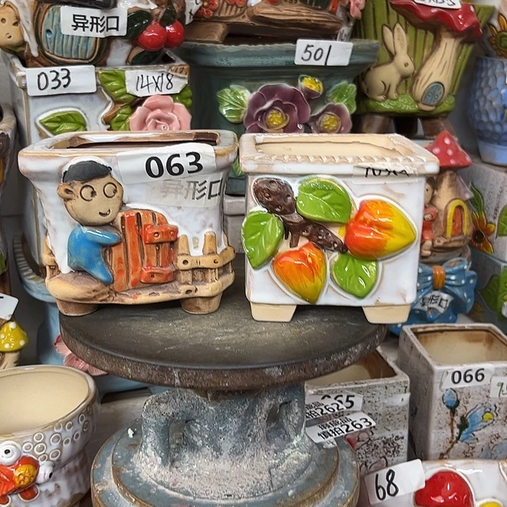 粗陶材质多肉花盆