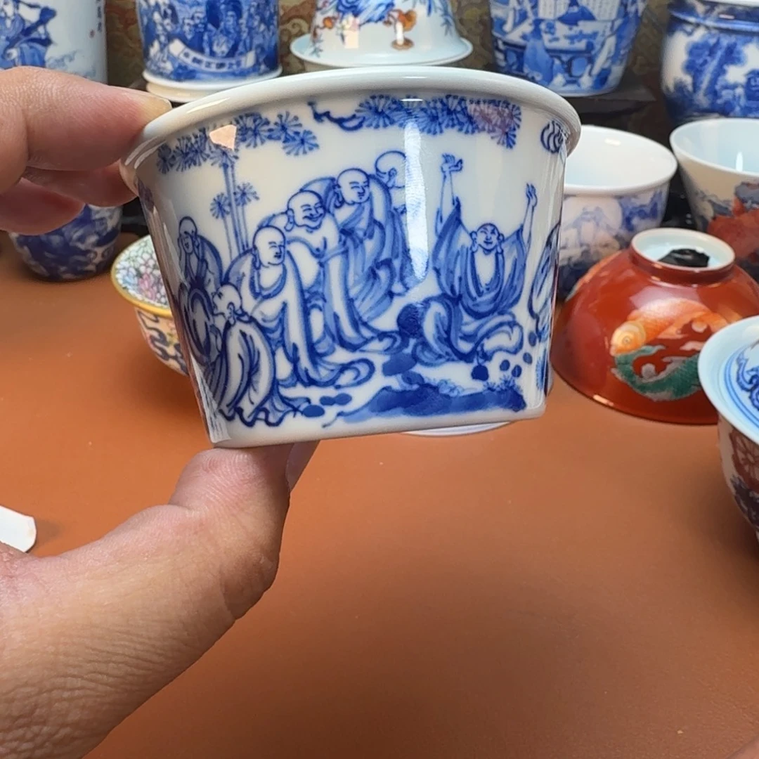 大***瓜陶杯子景德镇全手工手绘陶瓷