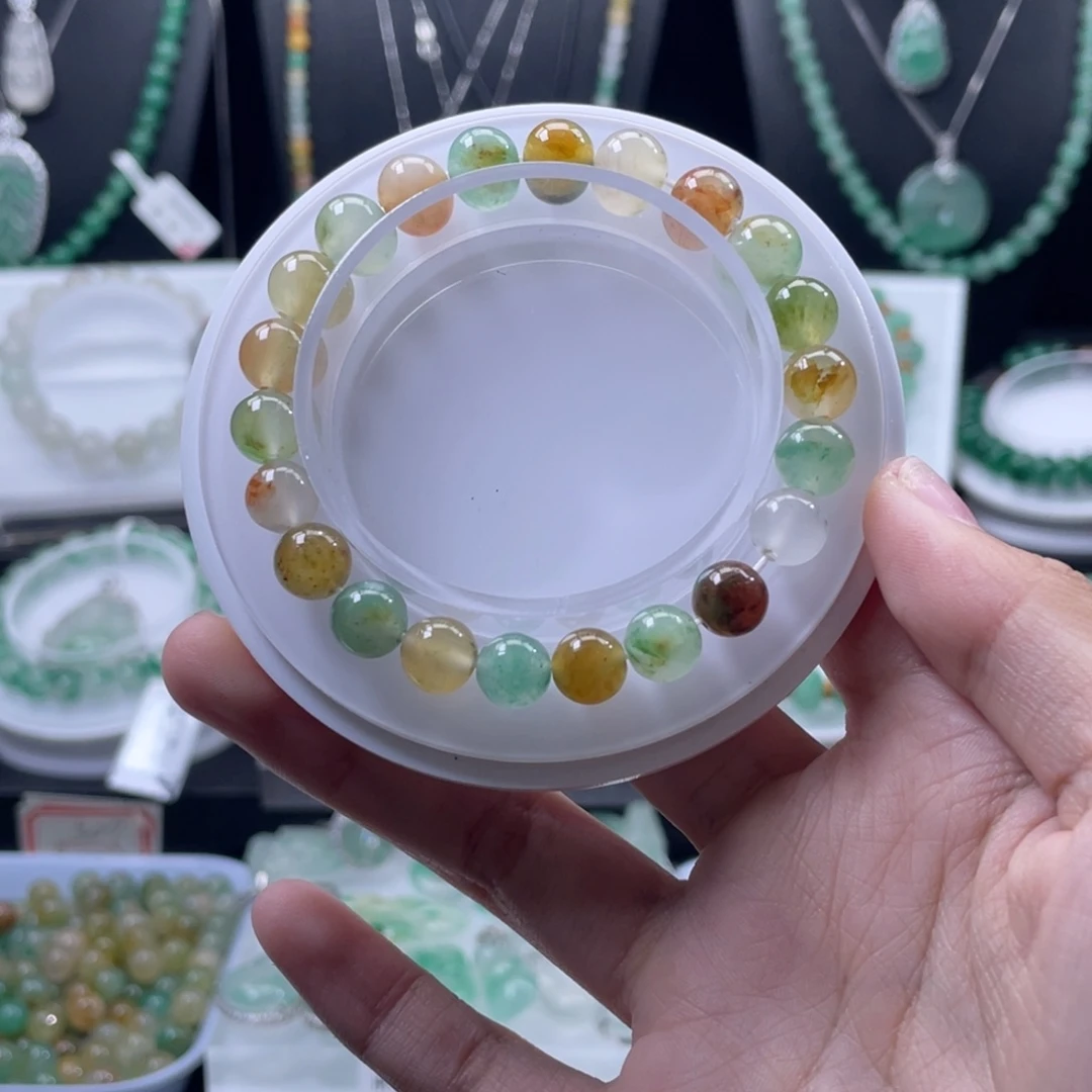 石英质玉（非洲翠）未镶嵌手链