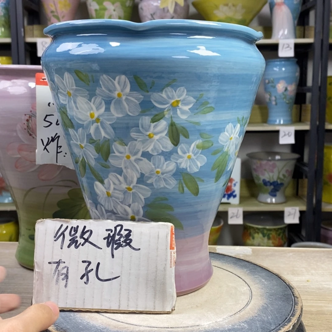 景德镇手工手绘陶瓷花盆
