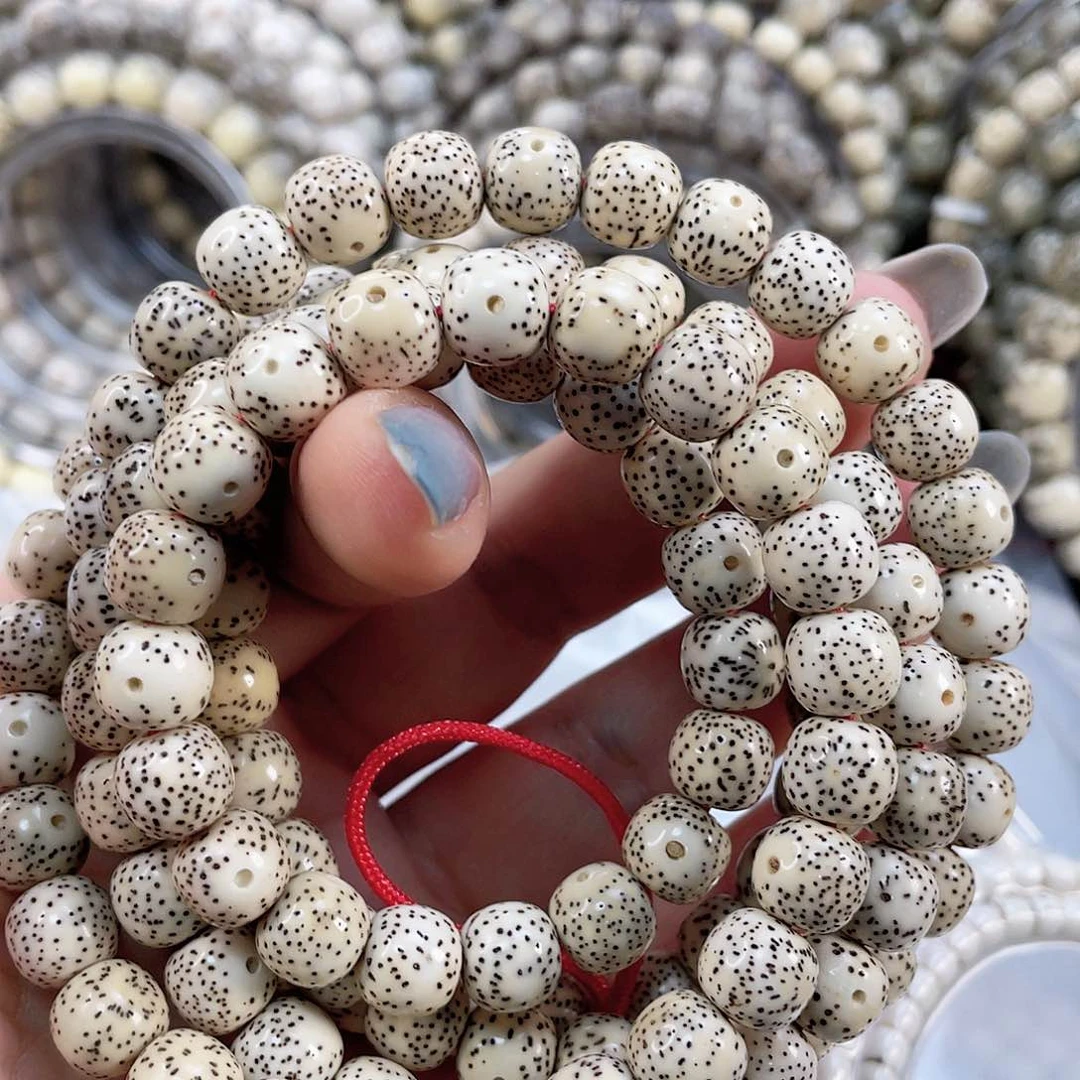 星月菩提吊坠原生态月留白尺寸8.8黑星老料氧化特价