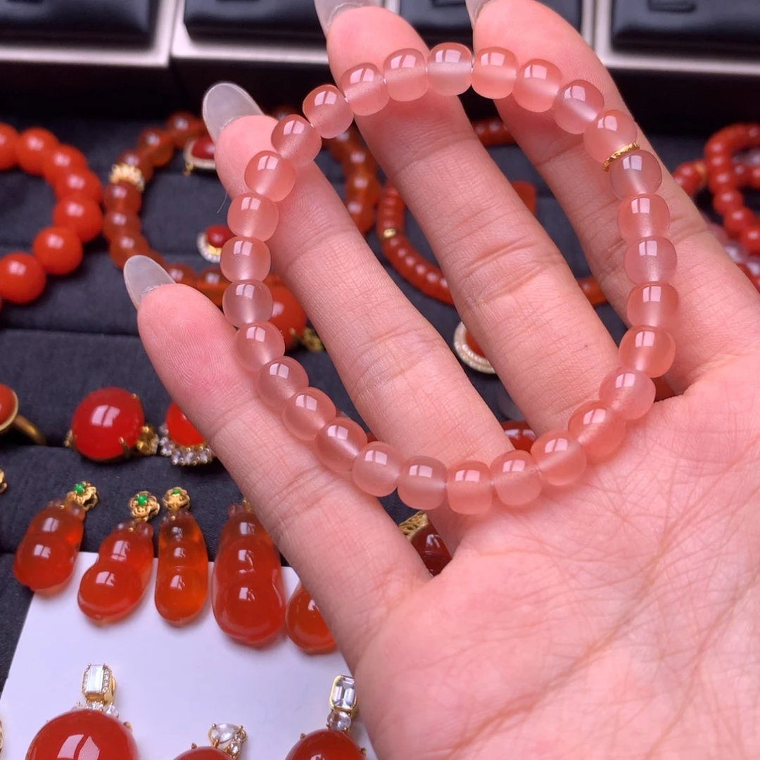 【闪购商品】未镶嵌手串南红玛瑙保山南红原矿冰粉手串