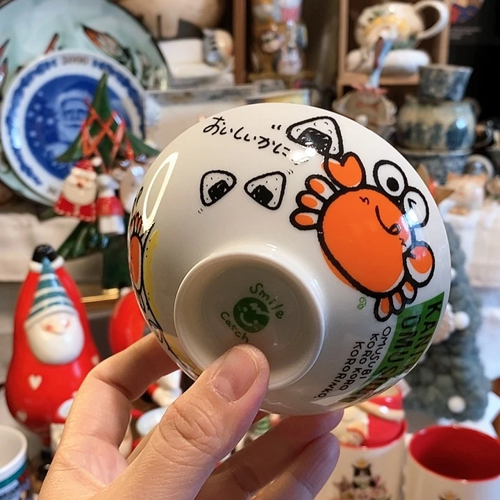 搪瓷米饭碗螃蟹………