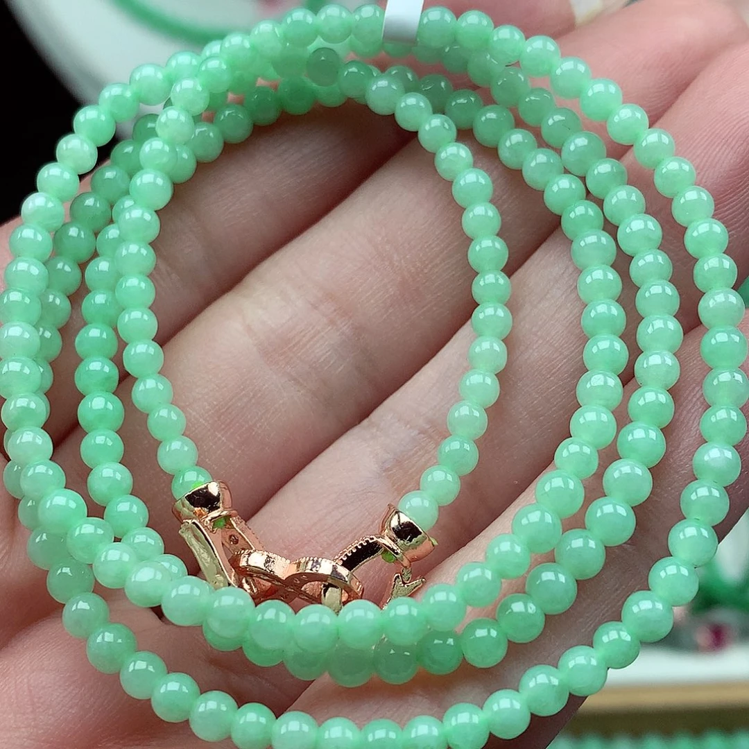 翡翠未镶嵌项链翡翠