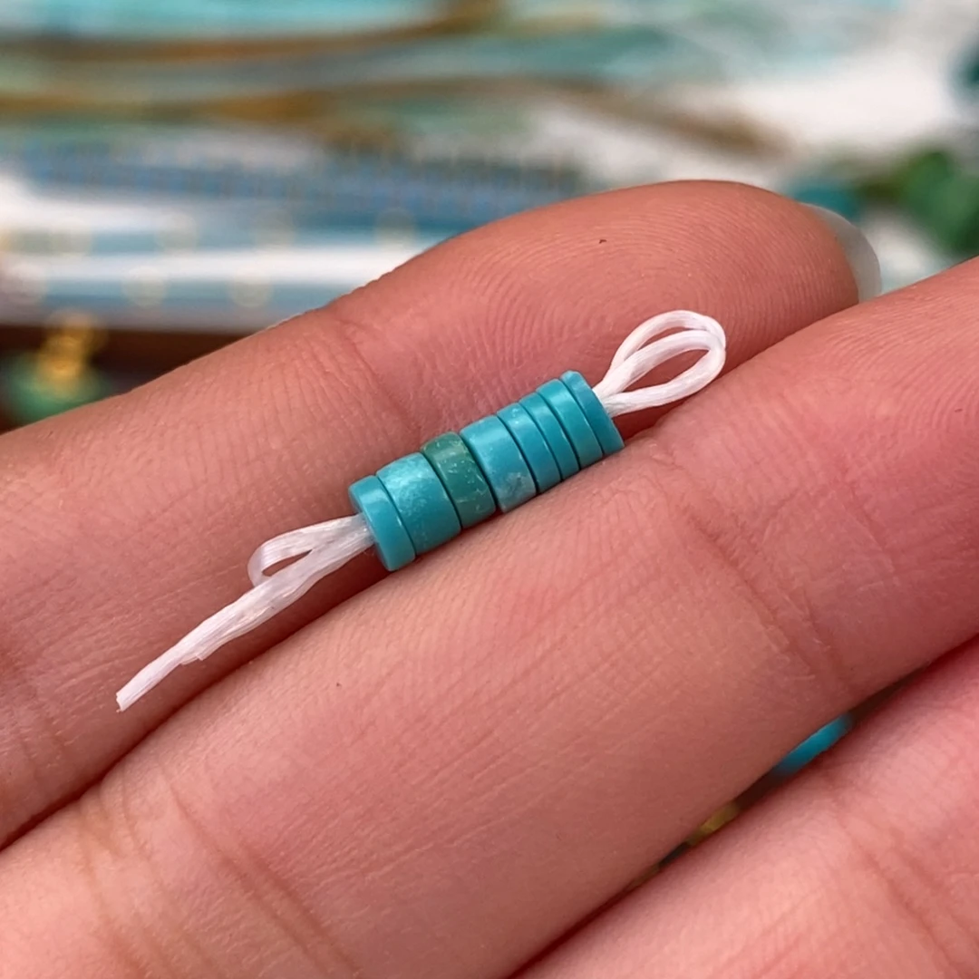 绿松石未镶嵌隔珠3.7mm