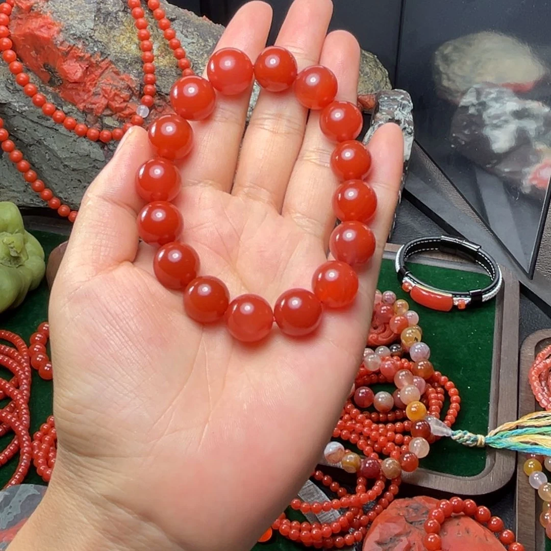 未镶嵌串南红玛瑙森*沐