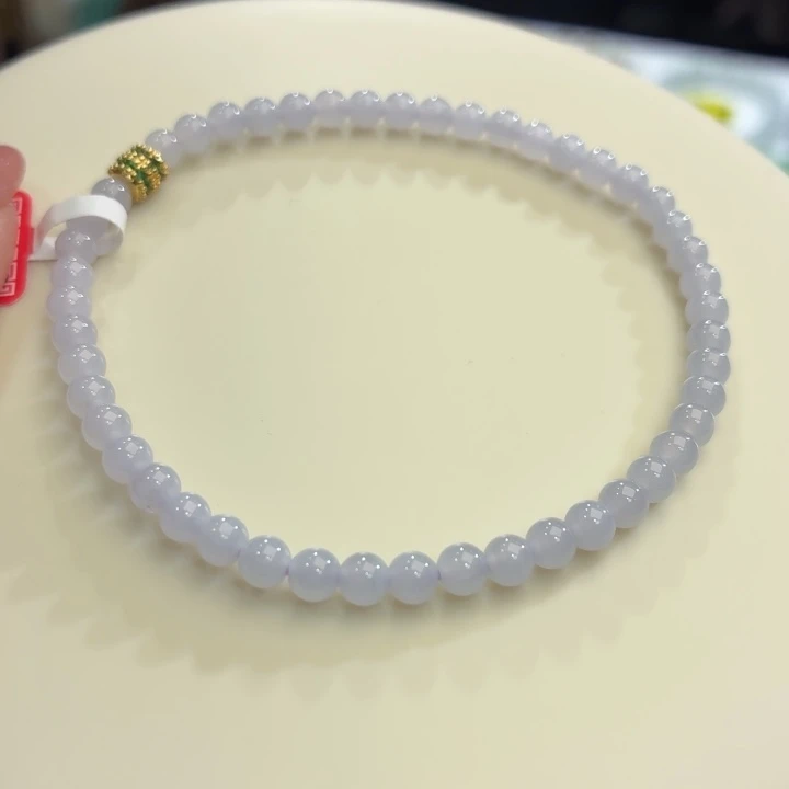 翡翠未镶嵌手链冰胶浅紫卡4