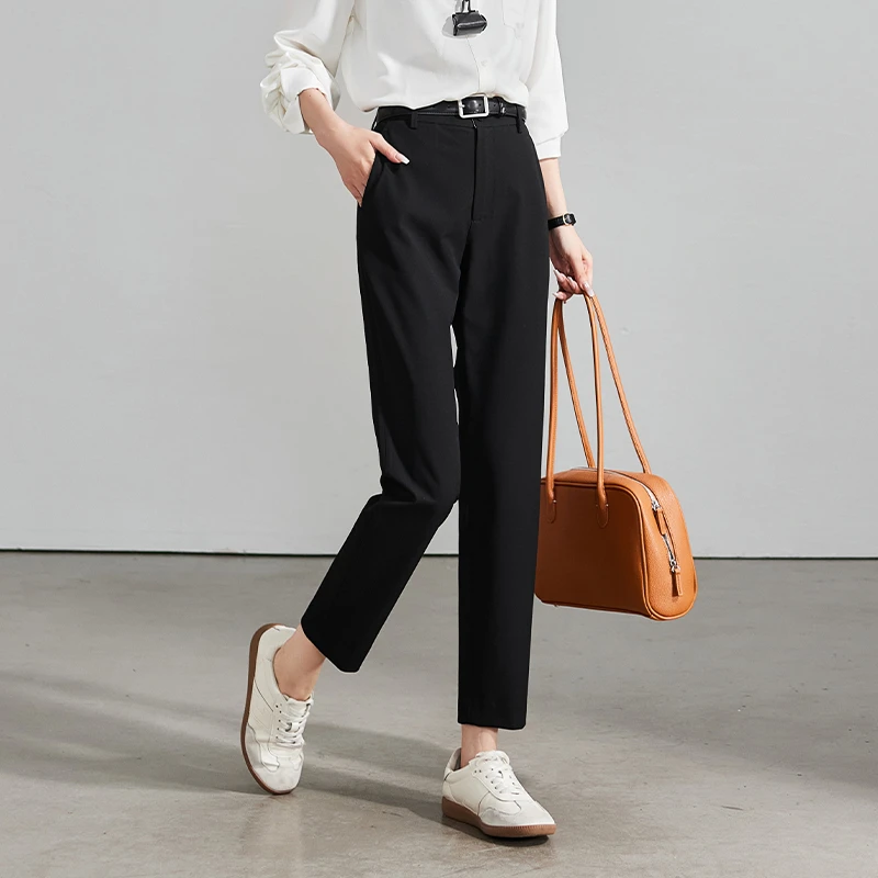 索菲丝尔【百搭通勤烟管裤】2025秋季显瘦时尚小脚裤女531028