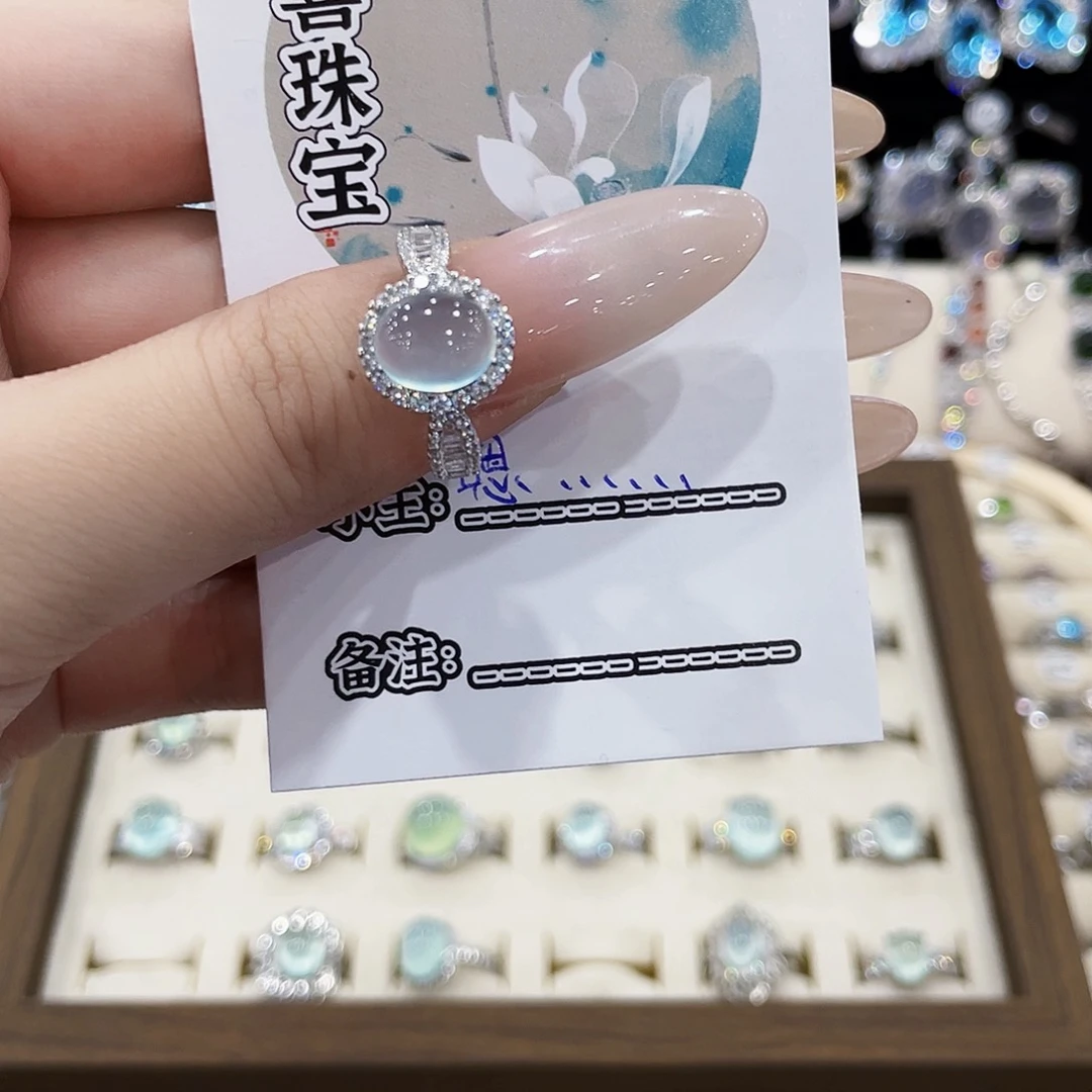 银S925镶嵌蛇纹石玉戒指嗯****.戒指