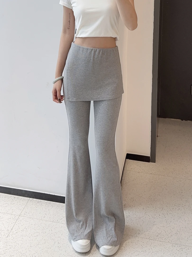 SuneRainbom长裤｜百搭舒适裙帘假两件休闲裤1A350