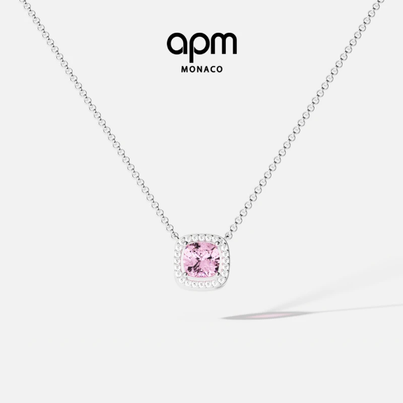 【双11狂欢】APM Monaco 玫瑰色密镶可调节项链轻奢时尚高级送女友
