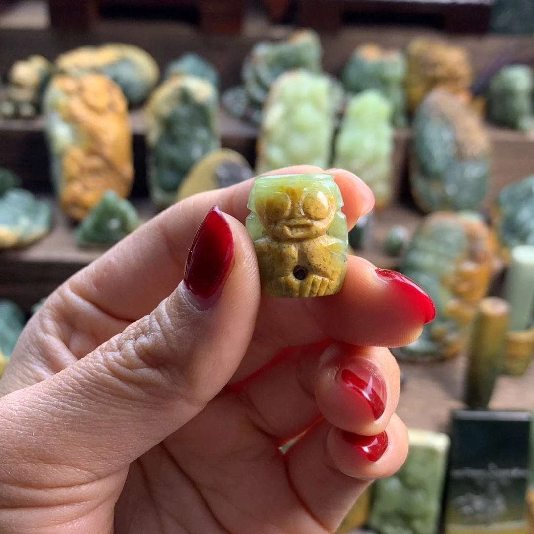 岫岩河磨玉（透闪石质玉）挂件未镶嵌F****P